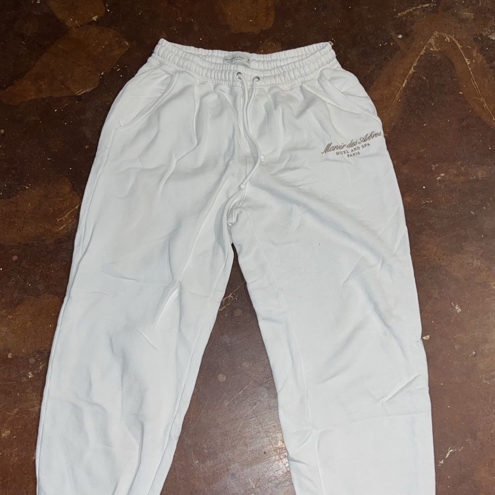 Abercrombie & Fitch White Track Pants